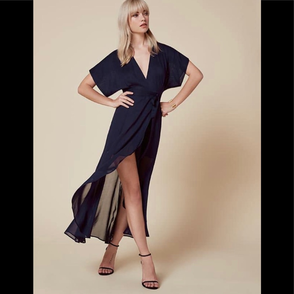 Reformation Sapphire Blue Wooster Dress